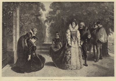 Koningin Elizabeth en Mary Stuart door Ernesto Fontana
